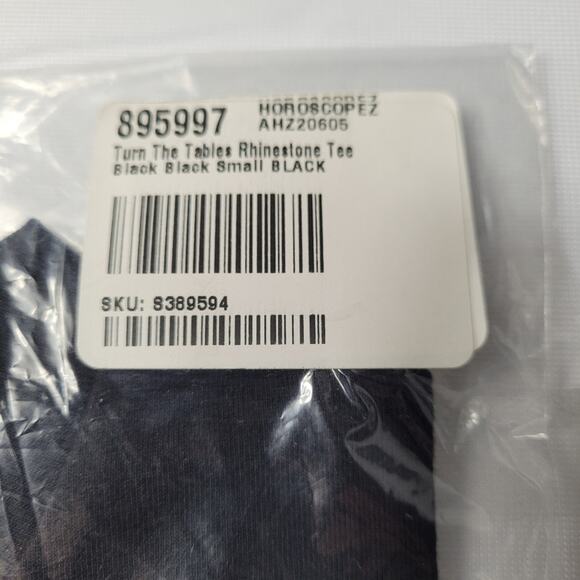 NWT Karma's A B* Bedazzled Crop Tee size Small - Picture 5 of 7